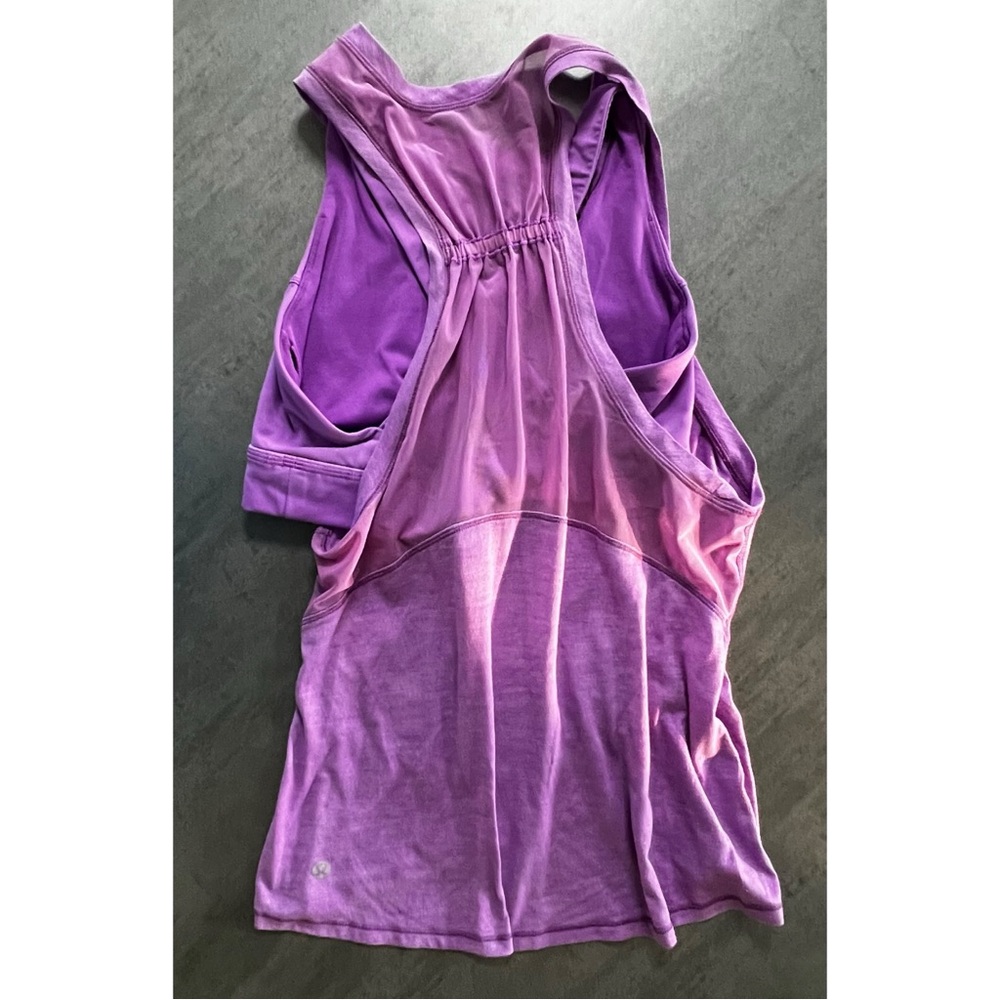 Lululemon Work The‎ Circuit Tank Top Women’s Size 8 Purple Built In Sports Bra - Picture 8 of 8